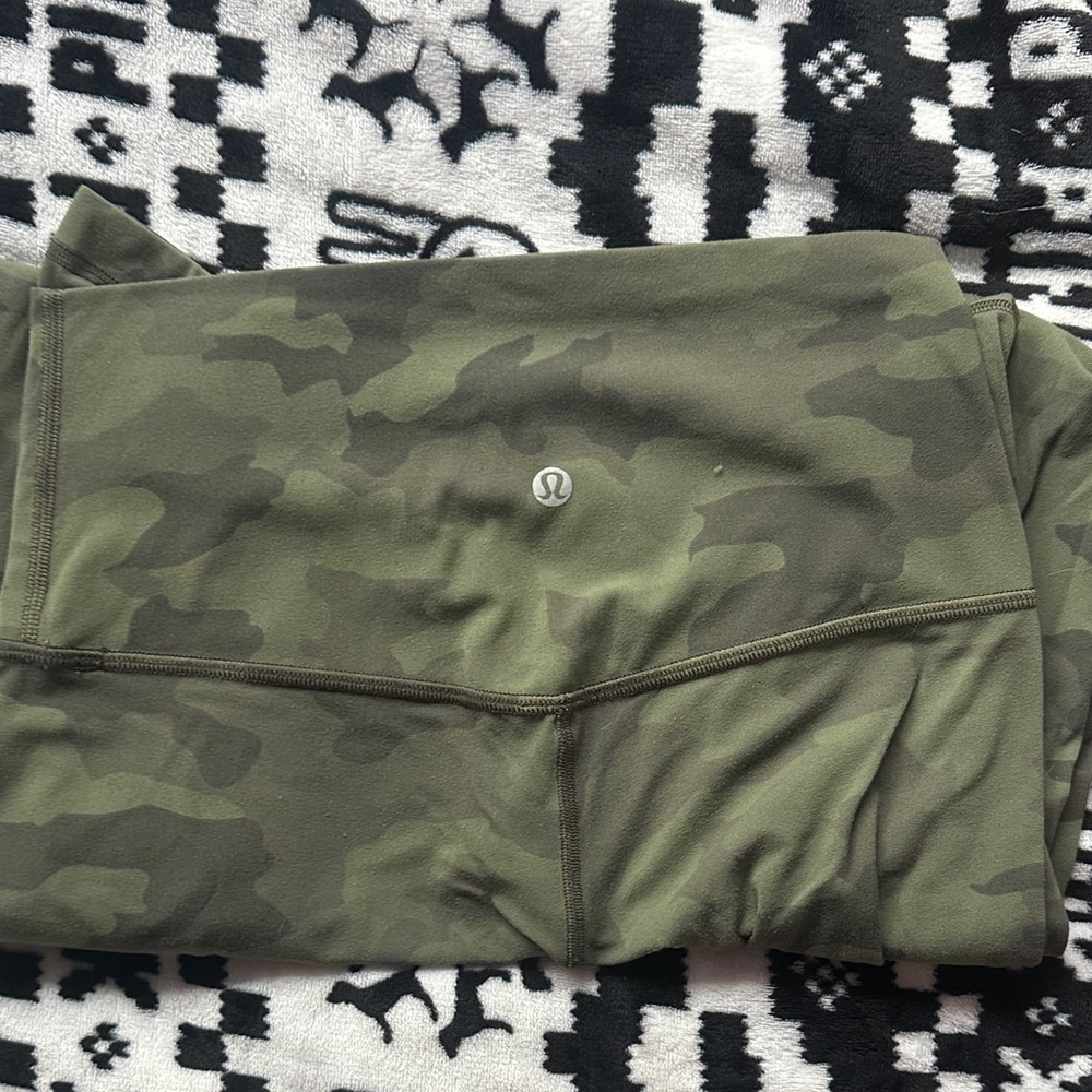 lululemon athletica Green Camo Leggings